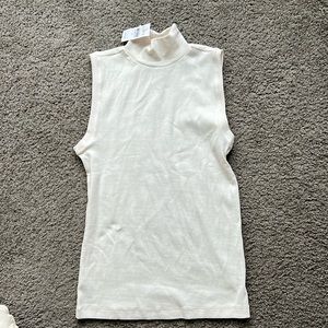 LOFT - High Neck Cream Top